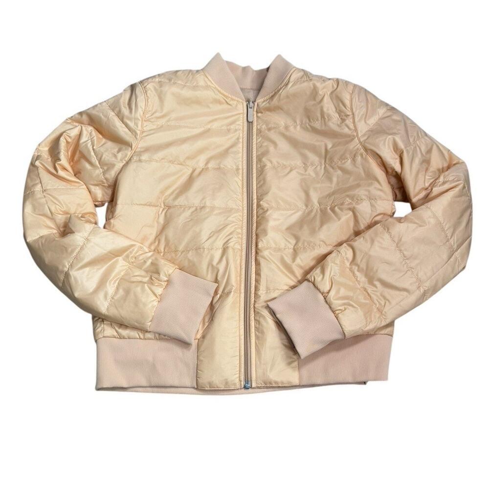 Lululemon Non Stop Bomber Jacket Womens 8 Reversible Apricot Orange Full Zip